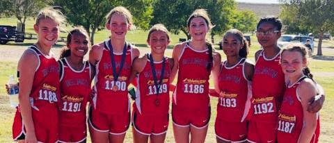 Lady Firecrackers compete at Spearman cross country meet