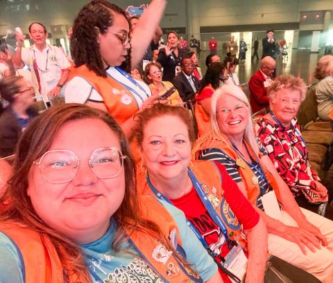 For the 107th Lions International Convention, Lions and Leos from around the world, including, from left, Wellington Lions Lindsay Hill, Margret Wood, Lori O’Rear and Fraya Hammons, traveled to Orlando, Fla. for the Sunday, July 13-Thursday, July 17 event, attended by nearly 9,500 Lions from 150 countries. Lindsay Hill