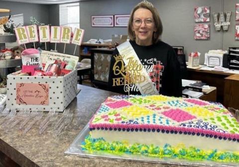 Wellington Independent School District (WISD) expresses its appreciation to Business Manager Dian Souder Tuesday, Dec. 19 for her 27.5 years of dedication and hard work. “We will miss you Dian, but are excited about the adventures that lie ahead for you,” said WISD Superintendent Kurt Ashmore. Georgia Brown also retired, serving 30 years in the school cafeteria. Courtesy Photo