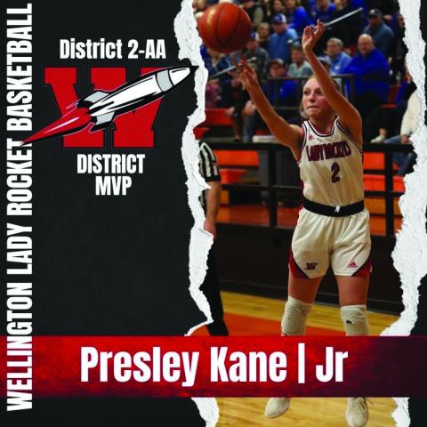 Presley Kane, Junior, District 2A Most Valuable Player Courtesy Graphics