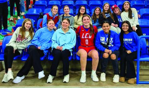 Childress Lady Cats visit former teammate Grace Foster