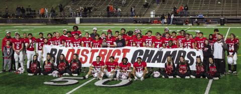 The Wellington Skyrockets bring home the Region II Division II Bi-District Championship, blanking the Petrolia Pirates Thursday, Nov. 14 in Lawton, Okla. The Red River Sun/Shauna Salinas