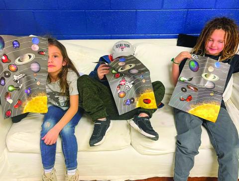 Austin Elementary School Gifted and Talented (GT) students learn about the solar system.