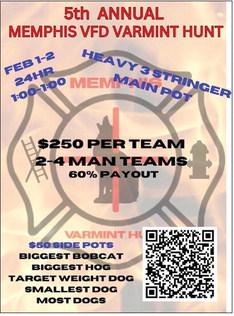 5th Annual MemphisVFD Varmint Hunt entry open