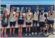 The Memphis High School cross country team, including Coach Michelle Branigan, Kyler Robison, Briesy Cantu, Nathan Perkins, Braedon Bond, Kaleb Zuniga and Ryder Robison, compete at the 3rd Annual Jeep Webb Cross Country Classic Saturday, Sept. 2 at Borger Bulldog Stadium. Courtesy Photos