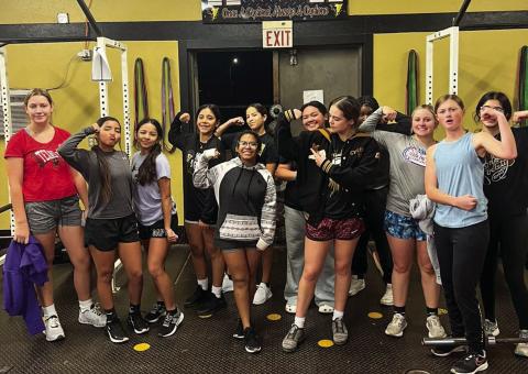 The Memphis Lady Cyclone basketball teams hit the gym early Thursday morning, Nov. 2 in preparation for the season, which opened Tuesday, Nov. 7. Photo Courtesy of Memphis ISD