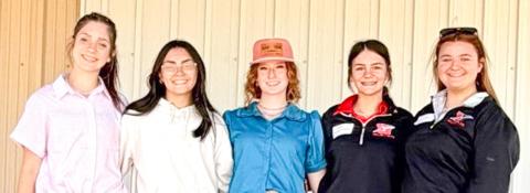 Coached by Drew Taylor, the Wellington Future Farmers of America (FFA) Land Judging team opens its 2026 season Friday, March 24 at the Ochiltree County Soil and Water Conservation contest in Perryton. Finishing as the second-place team, senior Jacy Lampe earned the second-place individual honor, while sophomore Anna Henard placed ninth individually. From left: Henard, Sophia Derr, Bailey Page, Heather Peters, Lampe. Wellington High School