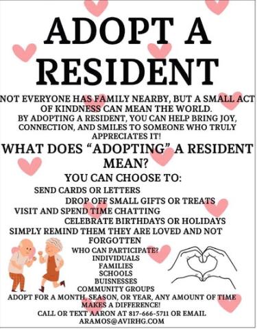 Childress community invited to Adopt a Resident