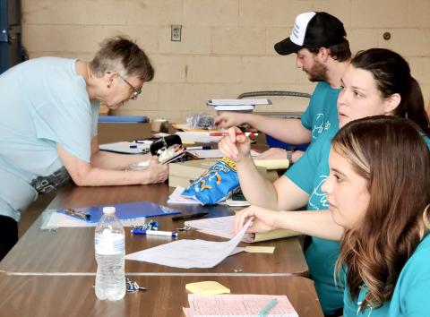 City of Memphis residents, joined by the furry friends, turn out for Memphis Animal Control and Critter Care Vet Clinic’s pet vaccination clinic Saturday, June 7 at the Memphis Volunteer Fire Department. Courtesy Photo