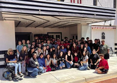 Childress Junior High School eighth-grade students attend a special screening of “The Outsiders” at the Palace Theater. “Impressive group of eighth graders—most commendable class, good manners, thoughtful and respectful,” Palace Theater’s Shelly Preston said. “Thank you for visiting the Palace, and good luck going into high school this next year.” Palace Theater
