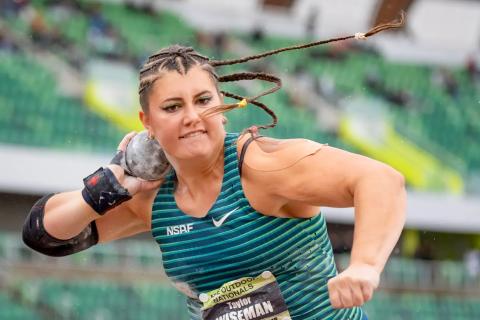 Childress’ Taylor Wiseman competes at the Nike Outdoor Nationals Thursday, June 19-Sunday, June 22 at Hayward Field in Eugene, Ore. The Register-Guard/Ben Lonergan