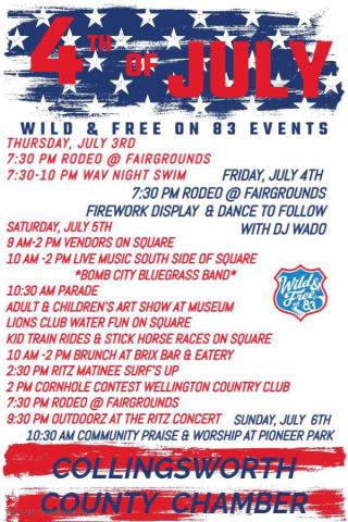 Collingsworth County Chamber produces Fourth of July weekend Wild & Free on 83 events