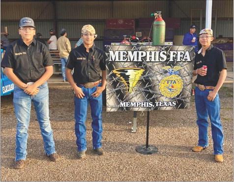 Memphis Future Farmers of America (FFA) welding students compete in the First Annual Cotton Field Classic Build-Off and Welding Certification Event Saturday, Sept. 16 at Lorenzo Independent School District. At the build-off, over $65,000 in scholarships were awarded to students across Texas. Competitors traveled from Brock, Floydada, Huntsville, Lockney, New Waverly, Petersburg, Perryton, Slaton and Sands. Photo Courtesy of Memphis ISD