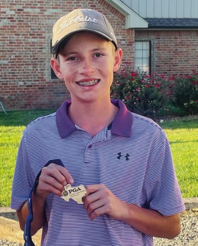 Wellington High School freshman Carter Ouellette maintains his winning ways in the Fall Series tournaments for North Texas Pro Golf Association (PGA) Junior Tour. On Sept. 23, Ouellette garnered first place at Pampa Country Club with a score of 81. At the Pampa Hidden Hills Country Club competition on Oct. 1, he took first with a score of 82. Ouellette shot a 75 for the championship on Oct. 9 at Meadowbrook Golf Course in Lubbock. Courtesy Photo