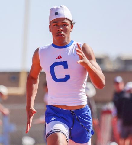 Childress’ Jaden Walker is the area champion in the 100-meter dash, securing a time of 10.61 to advance to regionals. CHILDRESS HIGH SCHOOL YEARBOOK