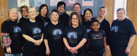 The Collingsworth County Child Protective Service Child Welfare Board gathers Saturday, March 29 to finalize plans for April’s Child Abuse Awareness activities. Front row, from left: Catrina Moody, Carol Bodine, Saunna Blacksher, Cristin Davis, guest Alivah McGrady. Back row, from left: Donnie Carter, Jackie Johnson, Hattie Sanderson, Samantha Bohannon, Maria Granados, guest Courtney Butler, Phyllis Floyd.