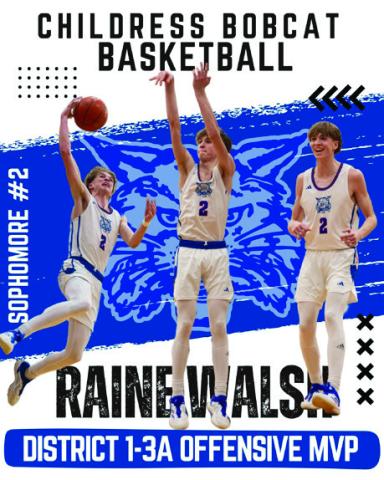 Raine Walsh, Sophomore, District 1-3A Offensive Most Valuable Player