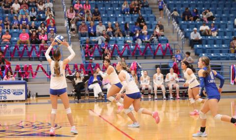 Celebrating Senior Night, the Childress Lady Cats take a 3-0 win against the Tulia Lady Hornets Tuesday, Oct. 21 in Childress. Childress High School Yearbook