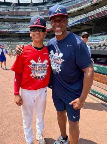 Coached by former MLB players and coaches during the Native American All-Star Showcase, former Skyrocket TJ Salinas embraced his time spent with Julio Franco, a former professional baseball infielder and coach. The Red River Sun/Shauna Salinas