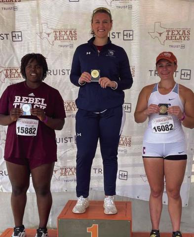Childress junior Taylor Wiseman recently competed at the 96th Annual Texas Clyde Littlefield Relays Wednesday, March 27-Saturday, March 30 at Mike A. Myers Track and Soccer Stadium at the University of Texas at Austin. At the event, Wiseman put up a third-place individual finish in discus, throwing a personal record of 47.33, followed by a seventh-place finish in javelin, putting up a personal record of 33.92, and an eighth-place finish in shot put, throwing a personal record of 13.15. Courtesy Photo