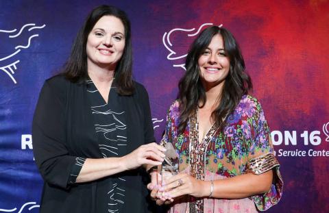 Memphis Middle School English Language Arts (ELA) teacher Haley Ollinger is selected as the 2026 Region 16 Secondary Teacher of the Year, awarded by Region 16 Education Service Center Executive Director Tanya Larkin. Region 16 Education Service Center