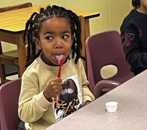 Little Cyclones ‘brush up’ on dental hygiene
