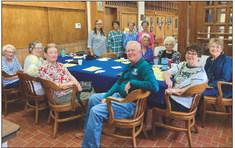 Childress Regional Medical Center (CRMC) Board of Directors Member James Driver, center, presents at the first Modern Home Club meeting following summer break Thursday, Sept. 21 at Childress County Heritage Museum. Courtesy Photo