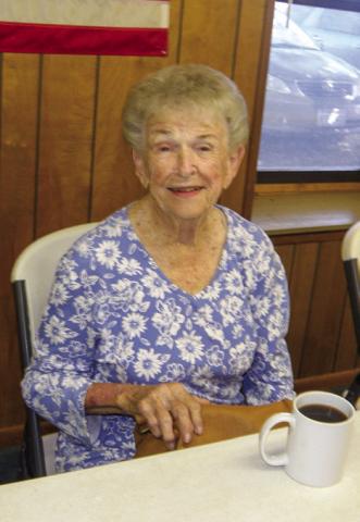 Anne Fromm, 94, was the “birthday girl” at the recent Childress Senior Citizens Center luncheon. With an enthusiastic “Happy Birthday” sung to her, Fromm, who regularly dines at the weekly luncheon, had a choice of birthday cakes – all chocolate – as well as cobblers and pudding to satisfy her sweet tooth. Photos by Grace Holman