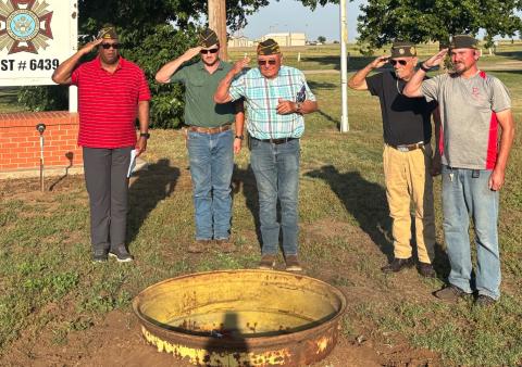 Glynn Moore VFW Post 6439 conducts flag retirement ceremony