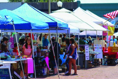 Over 50 Hall County Picnic vendor booths, including Adame Tacos, Down Home Designs, She Shed Boutique, Polar Shak and more, will begin setting up on the downtown square at 7 a.m. Saturday, Sept. 17. The Red River Sun/Elizabeth Tanner