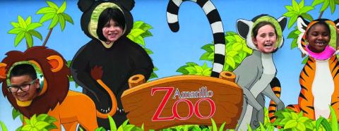 Wellington Elementary School second graders and their teaches, Debbie George and Becky Lampe, explore the Amarillo Zoo Wednesday, April 23. During the field trip, students watched Bagheera, a melanistic jaguar, trying to catch a ball in his habitat. Over 120 animals representing more than 70 species from around the world call the Amarillo Zoo home.