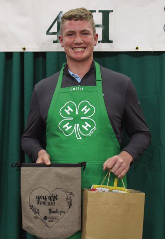 Cutter Bruce takes first place in the Senior Division with his main dish, Gram’s beef stroganoff. Bruce will compete in the Rolling Plains District 3 2023 Food Show Wednesday, Nov. 29 in Jacksboro. The Red River Sun/Elizabeth Tanner