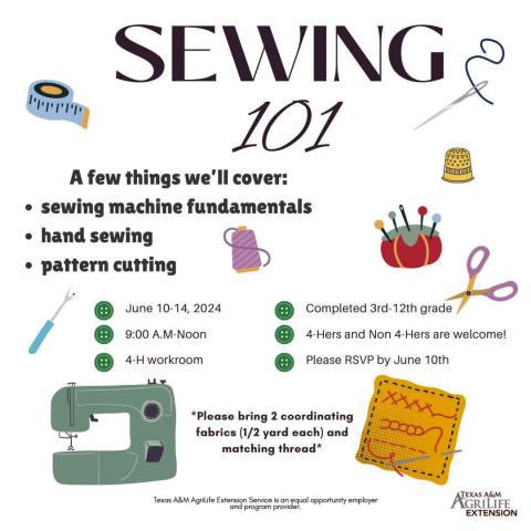 Collingsworth County AgriLife plans sewing class