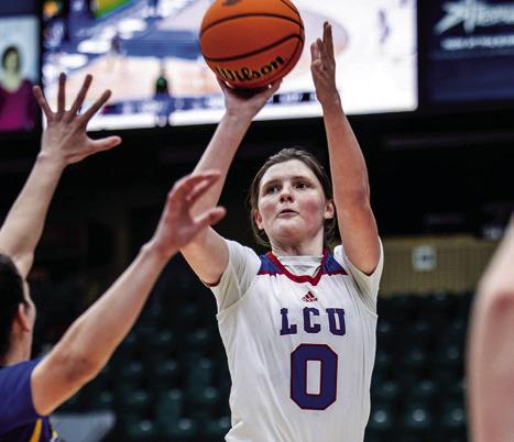 Lubbock Christian University Lady Chaparral Grace Foster, a 2021 Childress High School graduate, is named the Lone Star Conference Player of the Year. Photo Courtesy of Lubbock Christian University