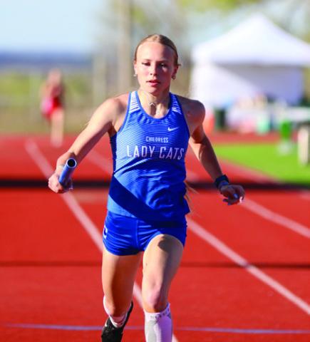 Childress’ Chloe Chilton competes at the Shamrock St. Patrick’s Day Relays Thursday, March 14. Through the Lens of Liz/Elizabeth Oronia