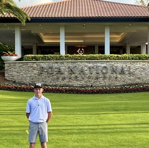 Childress Junior High School eighth-grader Tripp Hunter competes in The Junior Tour Powered by Under Armor for the Western Oklahoma Region, finishing second and qualifying to play in the National Championship at Fazio Course at PGA National Resort in Palm Beach Gardens, Fla. Competing in the 15-18-year-old division as a 14 year old, Hunter placed 37th out of 64 players at the National Championship competition. Childress Junior High School
