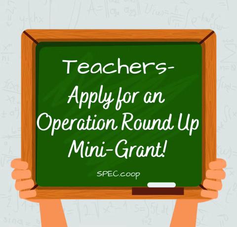 South Plains Electric Cooperative’s Operation Round Up is accepting Teacher Mini-Grant applications through 5 p.m. Friday, May 16. Childress Independent School District elementary and secondary classroom teachers are applicable to apply. South Plains Electric Cooperative
