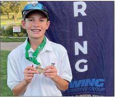 A freshman at Wellington High School, Carter Ouellette shot a 76 to win the 13-14 boys division championship first Fall Series tournament for North Texas Pro Golf Association (PGA) Junior Tour Sunday, Sept. 17 at Palo Duro Creek Golf Course in Canyon. Ouellette plans to compete on the Fall Series Medalist tour through December. Courtesy Photo