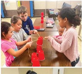 Gifted and Talented students complete ‘cup challenge,’ play human tic-tac-toe
