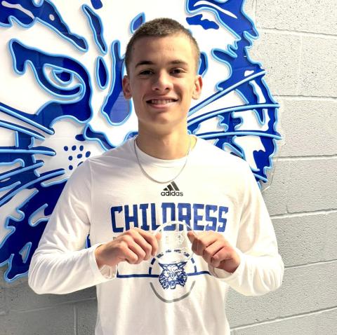 Childress’ Caleb Moore is selected to the 4th Annual Childress Rotary Holiday Invitational Large-School Division All-Tournament Team Saturday, Dec. 13 in Childress. Childress Rotary Club