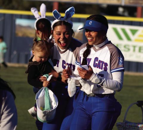 Meet the Lady Cats doubles as egg hunt