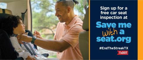 A Child Safety Seat Check Event will be held from 9 a.m.-noon Saturday, June 7 at the Memphis Public Library. Texas Department of Transportation