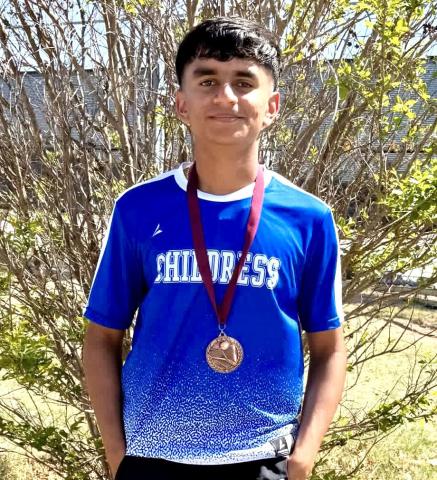 Childress’ Preet Bhakta takes a third-place finish at the Seymour Childress Bobcat Boosters