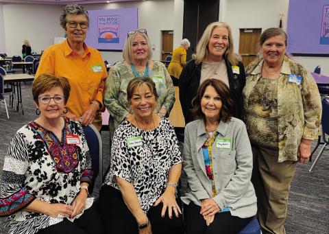 Retired educators represent the Eastern Panhandle at the recent Texas Retired Teachers Association (TRTA) District 16 Fall Conference. Front row, from left, Katrece Hale, Sarah Haseloff, Nancy Henard. Back row, from left: Lila Hoobler, Newetta Carroll, Lisa Ellis, Phyllis Floyd. Not pictured: Debbie and John Scott. Courtesy Photo