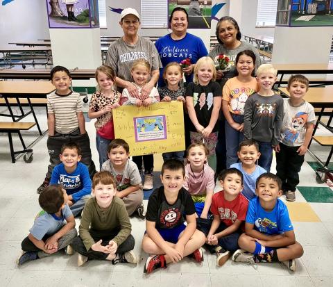 Childress Elementary School students, including those from Katheryn Escobedo’s class, celebrate School Lunch Hero Day, thanking the cafeteria staff Friday, May 1. CHILDRESS ELEMENTARY SCHOOL