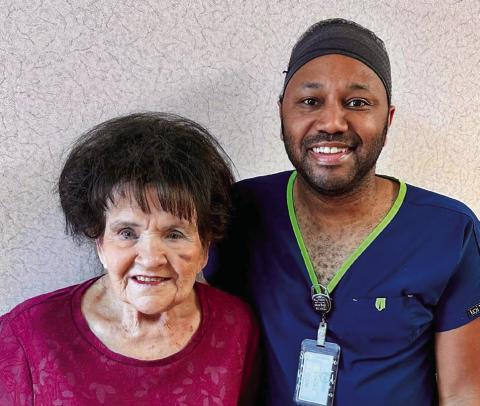Childress Healthcare Center recognizes Employee,Resident of the Month