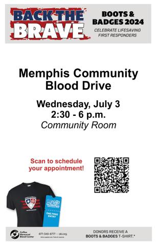 Back the brave at Memphis Boots and Badges blood drive