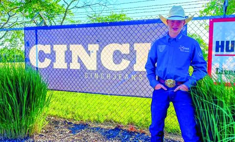 Childress’ Sterling Bruce was recently selected as the 2024 Cinch Academic Cowboy of the Year, a National High School Rodeo Foundation scholarship open to eighth-grade National Junior High Finals Rodeo Outstanding Academic Qualifiers, Wednesday, June 26 at the Jacobson Arena in Des Moines, Iowa. Courtesy Photo