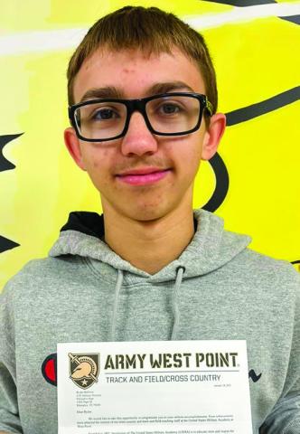 Memphis High School junior Ryder Robison recently received an offer to compete in cross country and track and field at West Point Military Academy, a United States service academy located in West Point, N.Y. Photo Courtesy of Memphis ISD