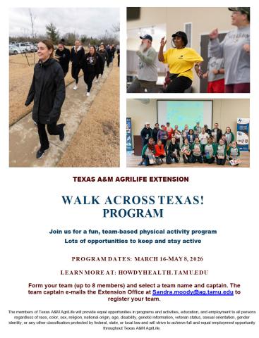 Get your steps in with Walk Across Texas!